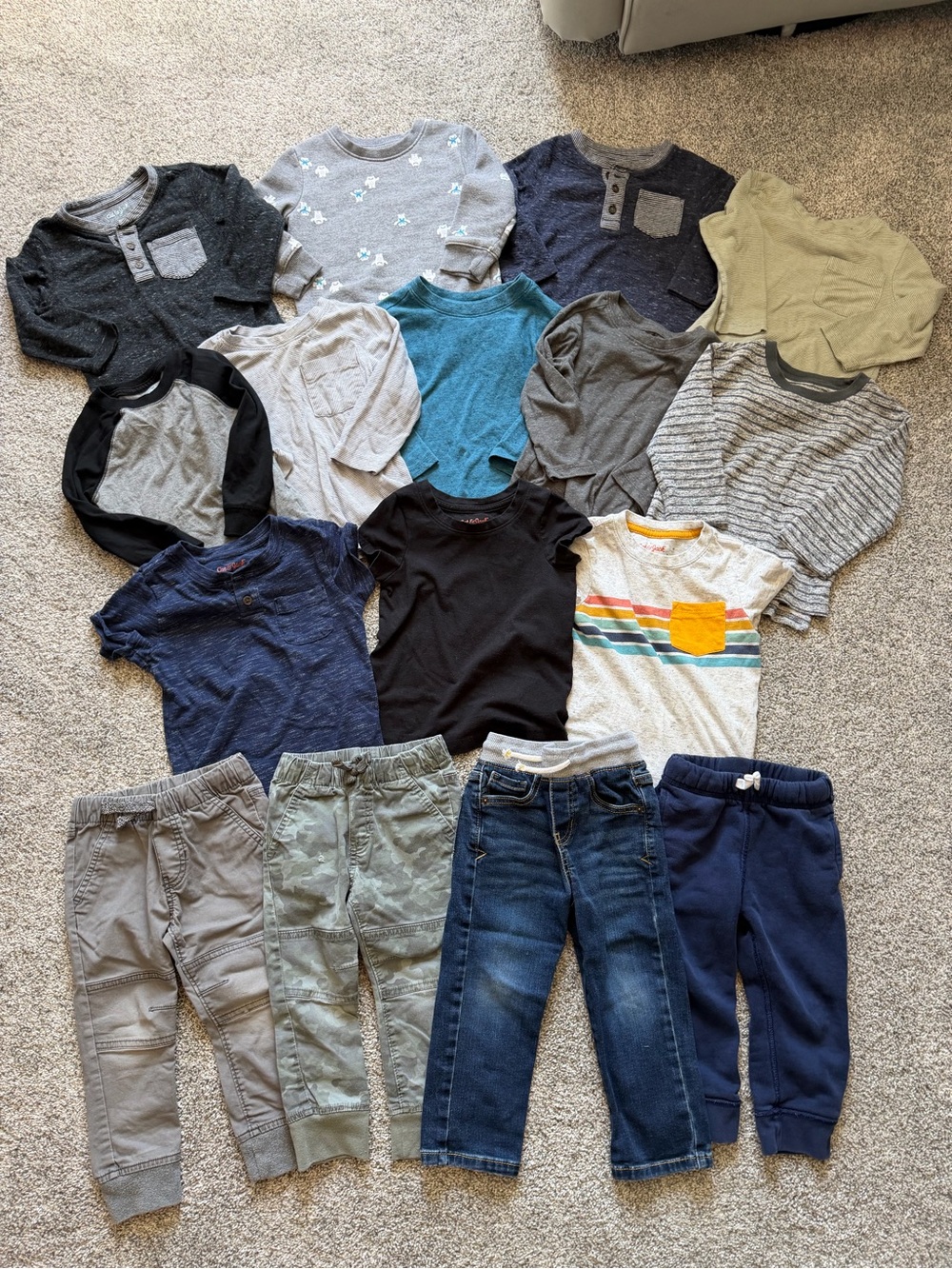 Cat & Jack - 2T Boys Multi-Color Tops & Pants Bundle